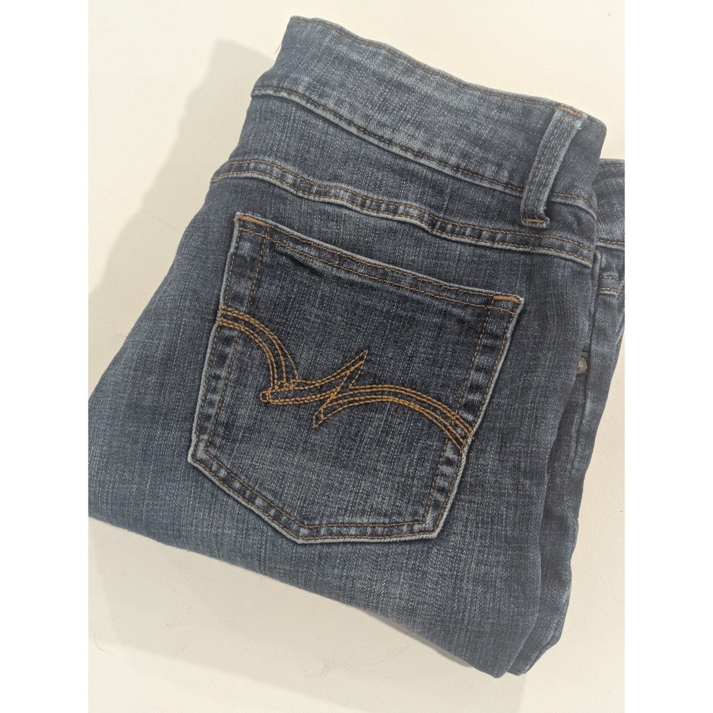 Wrangler Womens Bootcut Dark Wash Blue Denim Jeans 09MWZAH 11x34